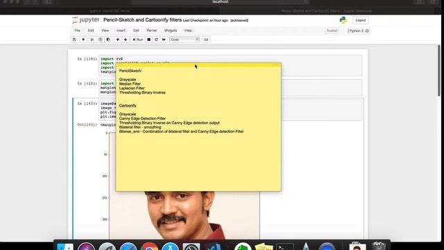 OpenCV - PencilSketch and Cartoonify смотреть онлайн