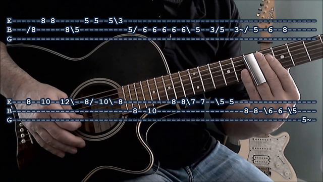 Back To You, Bryan Adams, Guitar lesson(Tabs, slide solo, Lyrics) смотреть онлайн