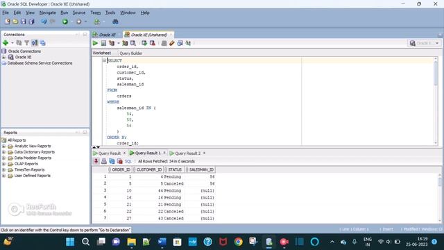 Oracle part 5: Oracle fetch clause, Oracle in and not in operator смотреть онлайн