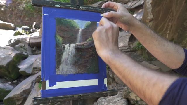 Plein Air Painting and Sketching at Kaaterskill Falls in the Catskill Mountains смотреть онлайн