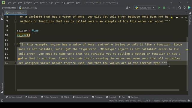 "Debugging TypeError 'NoneType' Object is Not Callable" смотреть онлайн