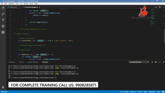 Classes,Interface intro in Typescript in Telugu. смотреть онлайн