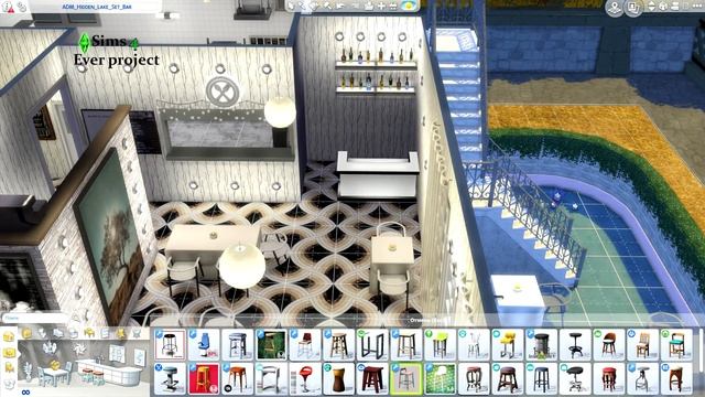 Sims 4 Ever Project строительство . Летний ресторанчик с террасой смотреть онлайн