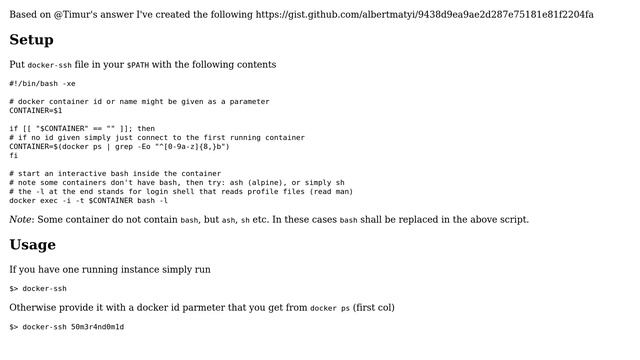 Ubuntu: How to get bash or ssh into a running container in background mode? смотреть онлайн