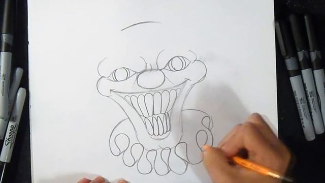 Как нарисовать клоуна | граффити смотреть онлайн