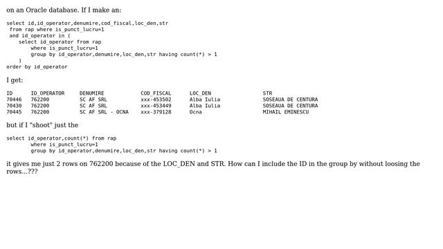 Databases: Group-by in an Oracle database смотреть онлайн