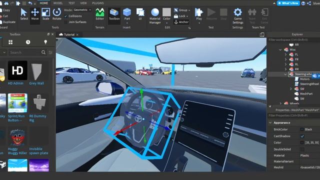 Tutorial Working Car Steering wheel Roblox Studio смотреть онлайн