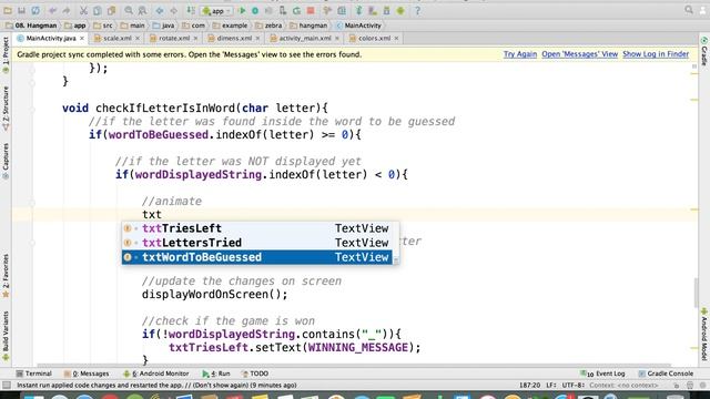 Java - Scale Animation | Hangman Android App смотреть онлайн