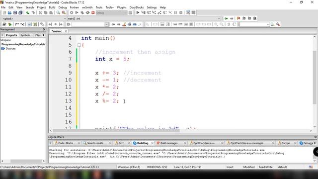 C Programming Tutorial for Beginners 9 - Logical Operators in C + Assignment Operators in C смотреть онлайн
