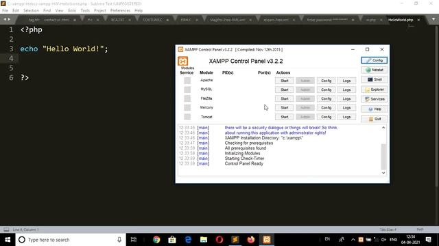 Hello World In PHP | echo hello world | print hello world in php | how to print hello world in php смотреть онлайн
