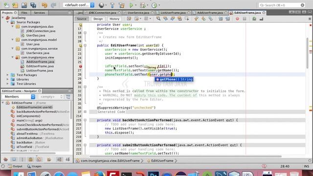 Bài 14 - Thực hành Java Swing + JDBC (Phần 3) смотреть онлайн