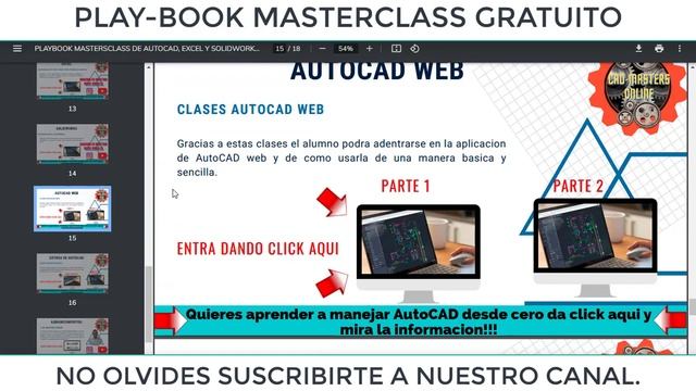 Play-Book MASTERCLASS AutoCAD, EXCEL, SolidWorks (DESDE CERO) смотреть онлайн