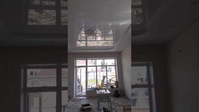 натяжные потолки ,2-х уровневый, матовый-глянец. смотреть онлайн