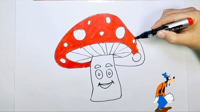 Bolalar uchun kuzikorin chizish. Draw mushrooms for children. Рисовать для детей грибы смотреть онлайн