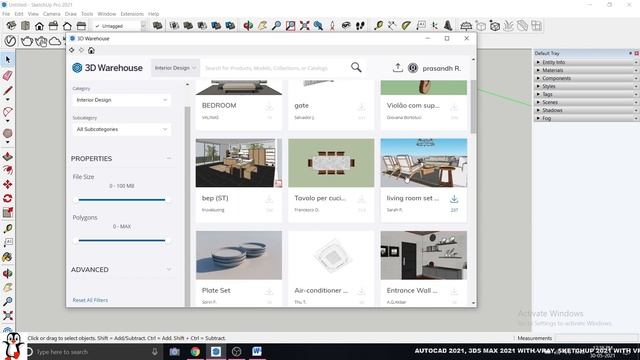 Sketchup 2021 in tamil| 3D WareHouse Full Course смотреть онлайн