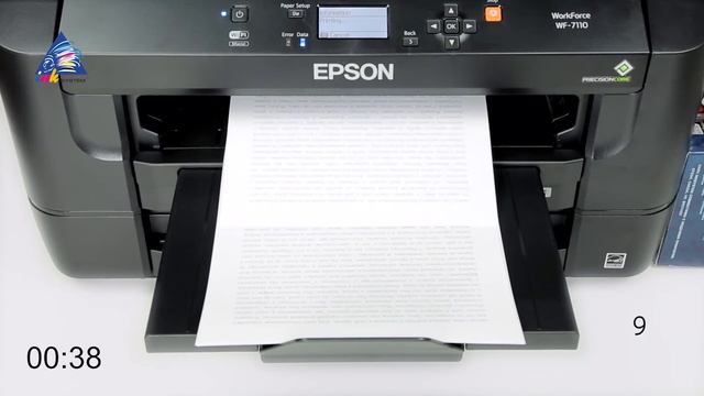 Epson WF-7110: тест на скорость печати в режиме "Черновик" смотреть онлайн