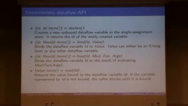Erlang 2014: Derflow: Distributed deterministic dataflow programming for Erlang смотреть онлайн