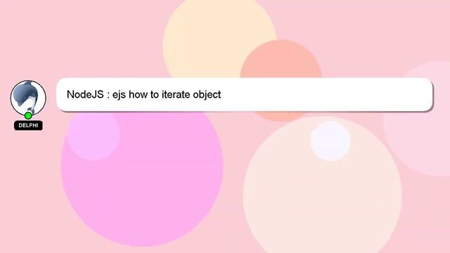 NodeJS : ejs how to iterate object смотреть онлайн