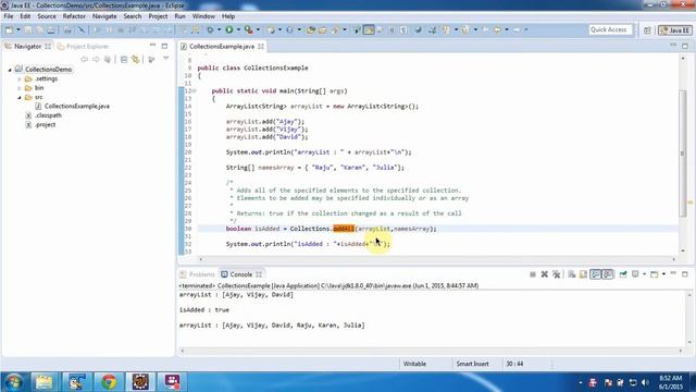 Collections (Addall method - Array) | Java Collection Framework смотреть онлайн