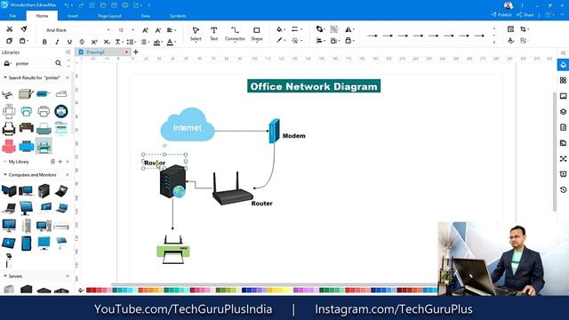 How to make a Office Network Diagram with EdrawMax? смотреть онлайн