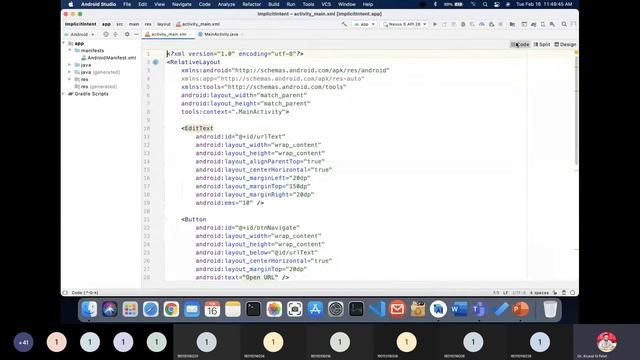 Mobile Application Development - Lecture 9 Types of Intent in Android with Practical Example Part- смотреть онлайн