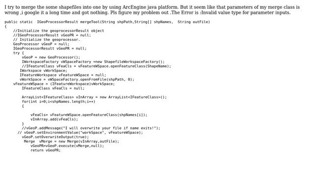 GIS: How to merge multiple shapefile via ArcEngine 9.3 Java? смотреть онлайн