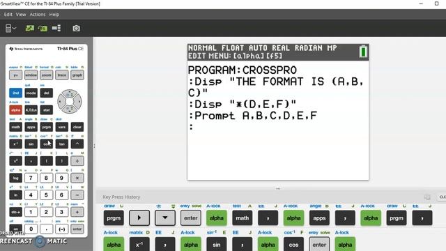 How to Program the Cross-Product of Two Vectors Formula on TI-83/84 Calculator (Step-by-Step) смотреть онлайн