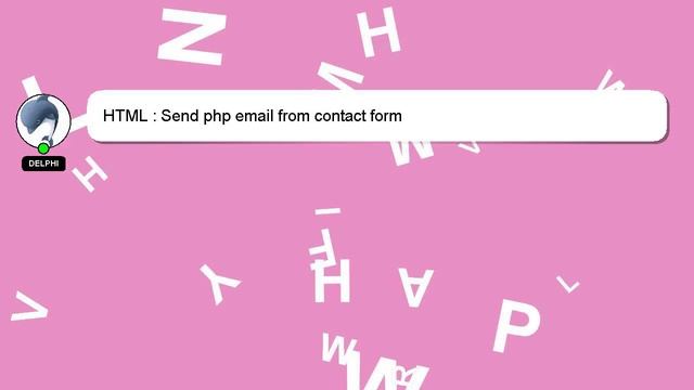 HTML : Send php email from contact form смотреть онлайн