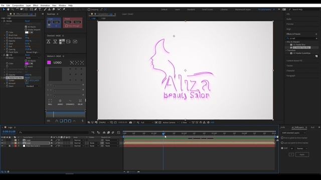 Анимация логотипа в After Effects. Эффект Stroke. смотреть онлайн