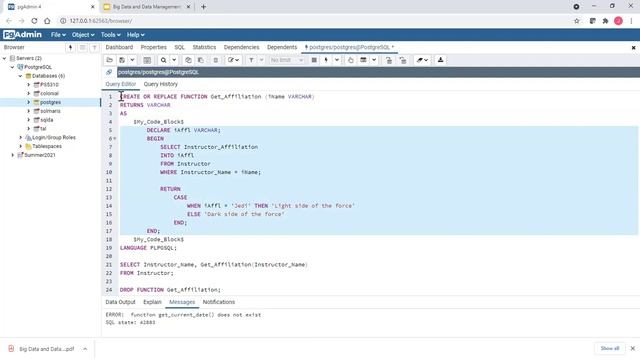 DS530 09 03 Functions SQL Demo смотреть онлайн