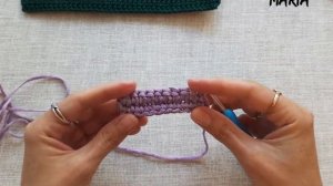 Плотный двусторонний узор крючком