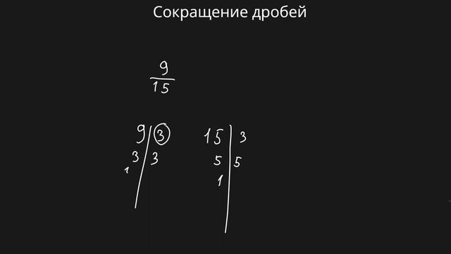 Сокращение дробей (6 класс)  #математика #6класс #дроби