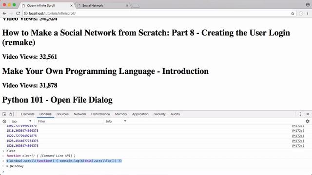 Infinite Scrolling with jQuery смотреть онлайн