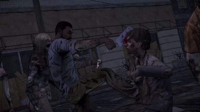 Lee Fights A Horde of Walkers Updated Models смотреть онлайн