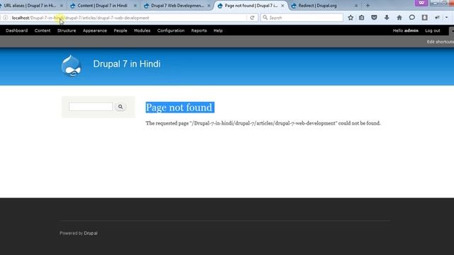 Drupal 7 Development Tutorials(Hindi/Urdu) - Redirect (Page not found) смотреть онлайн
