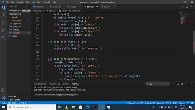 Building a Parser for our json parser Generator - Part 2. смотреть онлайн