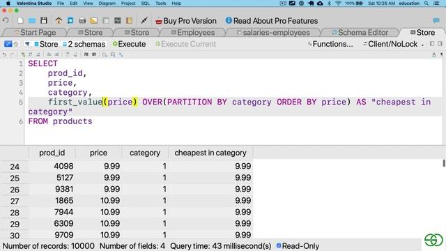 FIRST VALUE in sql | SQL tutorial for beginners | 53 смотреть онлайн