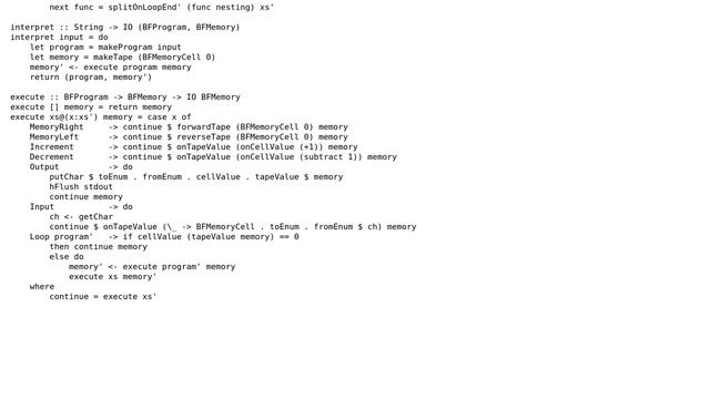 Code Review: AST-based Brainfuck interpreter in Haskell смотреть онлайн