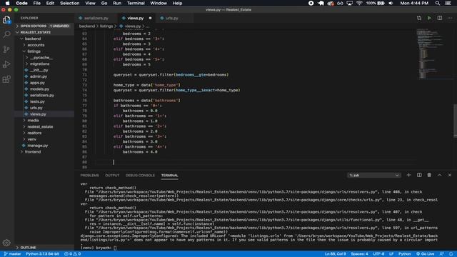 Django React Full Stack Real Estate App | Part 4 - Listings App Setup смотреть онлайн