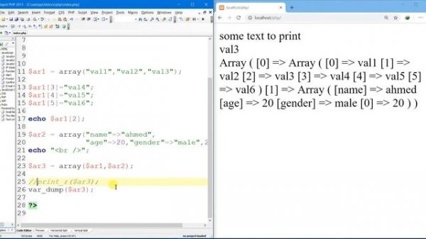 Multidimensional arrays - print_r VS var_dump - Foreach loop in php #4