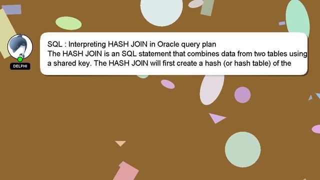 SQL : Interpreting HASH JOIN in Oracle query plan смотреть онлайн