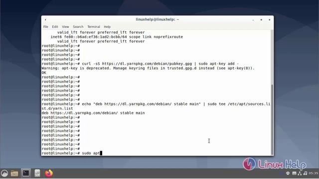 How to install Yarn on Linux Debian 11.3 смотреть онлайн