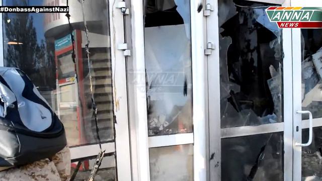 Донецк. Киевский проспект после обстрела. Сгоревшие магазины. 19.09.2014. смотреть онлайн