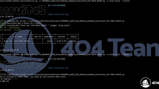 Exim Remote Command Execution Vulnerability (CVE-2019-10149) смотреть онлайн