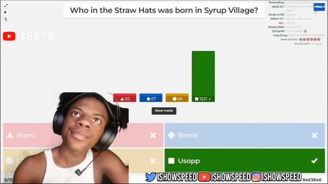 IShowSpeed | test on One Piece смотреть онлайн
