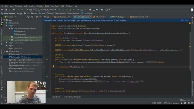 Списки в Android с помощью RecyclerView - видео-урок смотреть онлайн
