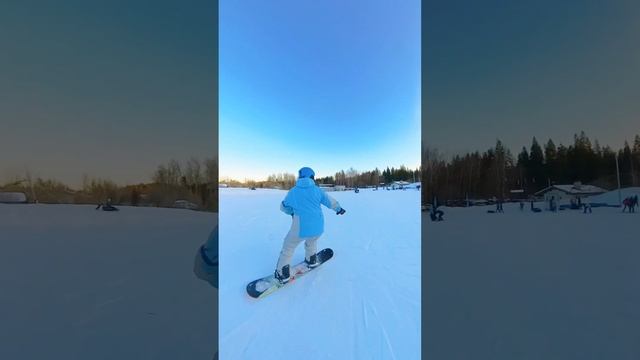 Поставил маму на сноуборд (72 года!)??? смотреть онлайн