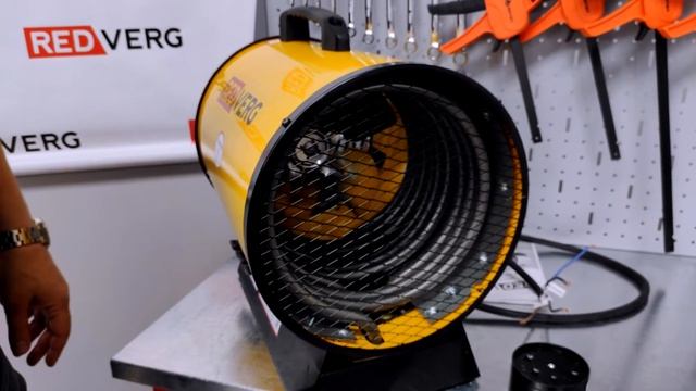 Электрическая тепловая пушка 9 кВт от 380 В: обзор трехфазного обогревателя RedVerg RD-EHR9/380ТR смотреть онлайн