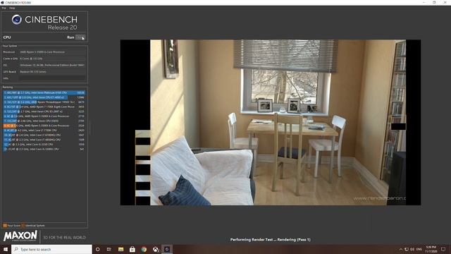 5600X vs 3600X Cinibench R20 смотреть онлайн
