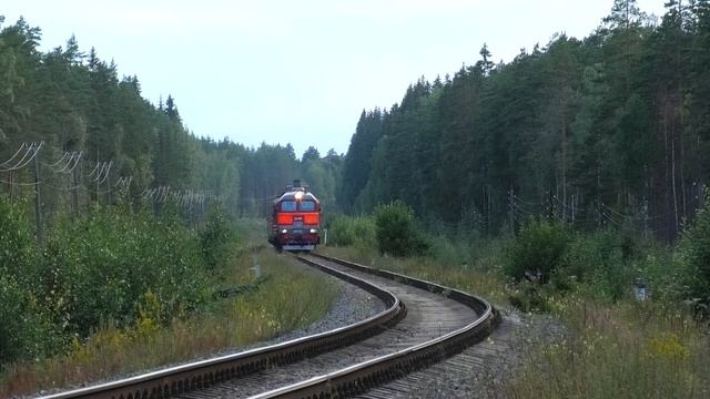 "Теплоэлектричка". М62-1843 с электропоездом ЭР2К-1228 сообщением Советский - Санкт-Петербург смотреть онлайн